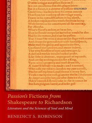 cover image of Passion's Fictions from Shakespeare to Richardson